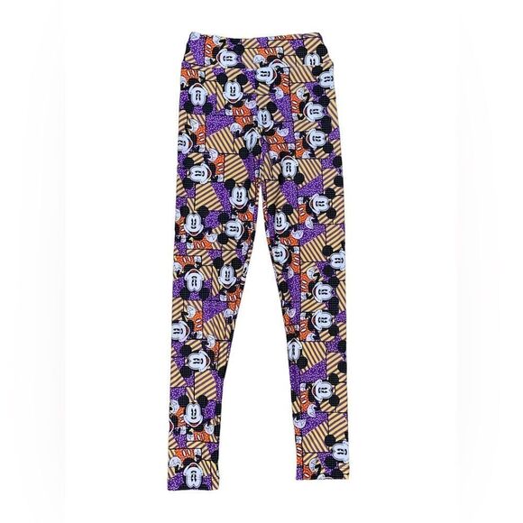 LuLaRoe Tween Leggings • Disney’s Mickey • Purple Retro Designs • Adult 00-0 - Picture 1 of 12
